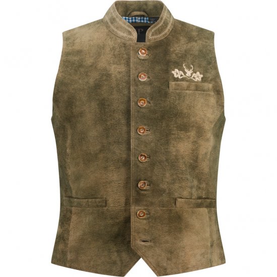JP1880 Vest Goat Suede Traditional Moss Green - Svētku apģērbs - Svinīgs apģērbs – Lai svinētu stilīgi un ērti