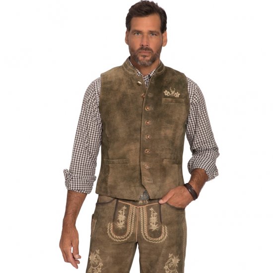 JP1880 Vest Goat Suede Traditional Moss Green - Svētku apģērbs - Svinīgs apģērbs – Lai svinētu stilīgi un ērti