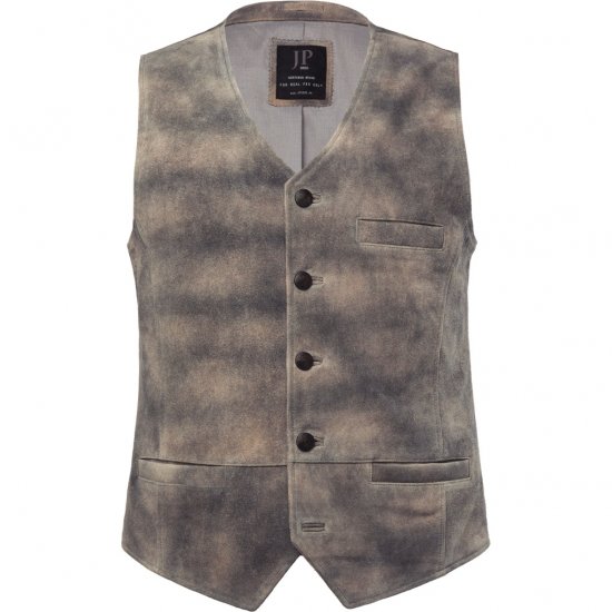 JP1880 Vest Traditional Cowhide Graphite Grey - Liela izmēra apģērbi - Lieli apģērbu izmēri vīriešiem