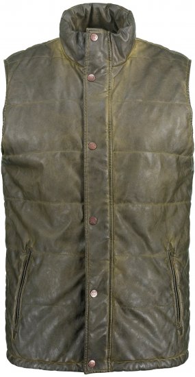 JP1880 Quilted Gilet Vintage Leather Green - Jakas & Lietus apģērbs - Jakas - 2XL-12XL