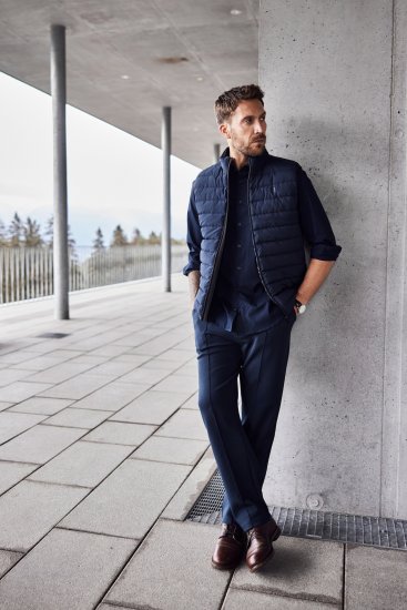 JP1880 Quilted Vest Techno Down Padding Navy - Jakas & Lietus apģērbs - Jakas - 2XL-12XL