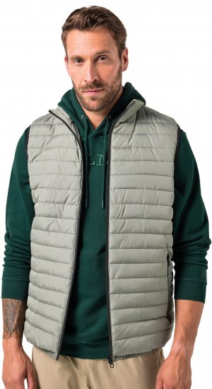 JAY-PI Lightly Quilted Vest with Stomach Fit Grey - Jakas & Lietus apģērbs - Jakas - 2XL-12XL