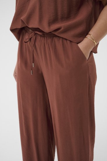 Kaffe Curve Emilia Wide Pants Henna Brown - Bikses - 