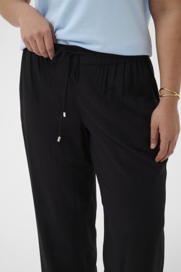 Kaffe Curve Mille Wide Pants Black Deep - Auduma bikses - 