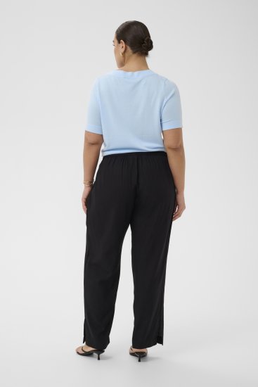 Kaffe Curve Mille Wide Pants Black Deep - Auduma bikses - 
