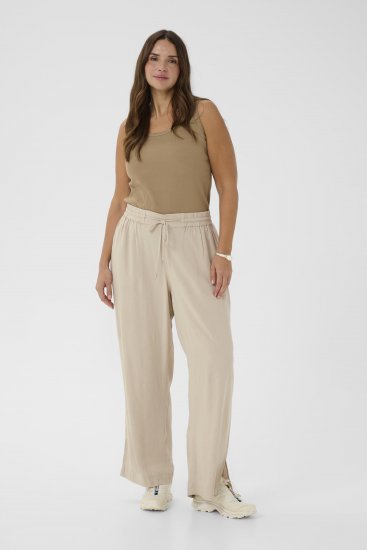 Kaffe Curve Mille Wide Pants Feather Grey - Auduma bikses - 