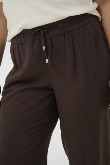 Kaffe Curve Mille Wide Pants Coffee Brown - Auduma bikses - 