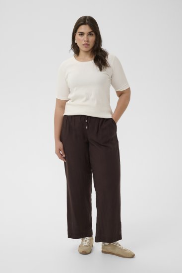 Kaffe Curve Mille Wide Pants Coffee Brown - Auduma bikses - 