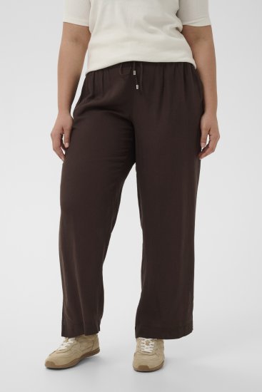 Kaffe Curve Mille Wide Pants Coffee Brown - Auduma bikses - 