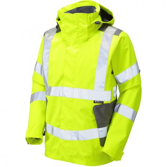 Leo Exmoor Ecoviz 10K Performance+ Breathable Jacket Hi-Vis Yellow - Darba apģērbs - Darba apģērbs - 3XL-10XL