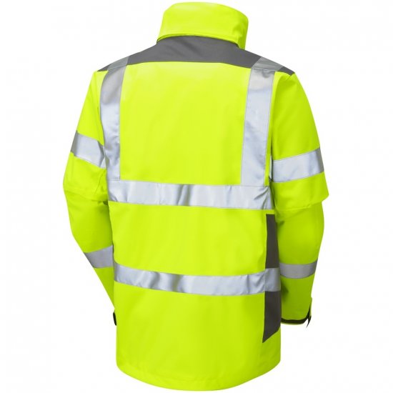 Leo Exmoor Ecoviz 10K Performance+ Breathable Jacket Hi-Vis Yellow - Darba apģērbs - Darba apģērbs - 3XL-10XL