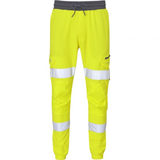 Leo Hawkridge Ecoviz High Performance 4X Stretch Trouser Hi-Vis Yellow - Darba apģērbs - Darba apģērbs - 3XL-10XL