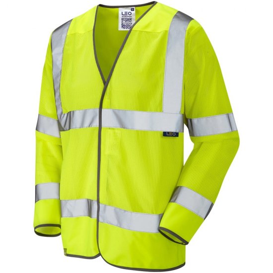 Leo Fremington Ecoviz Mesh Sleeved Waistcoat Hi-Vis Yellow - Darba apģērbs - Darba apģērbs - 3XL-10XL