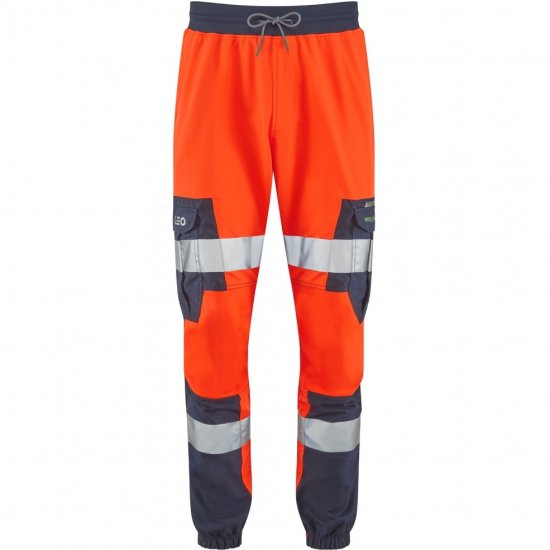 Leo Hawkcombe Ecoviz High Performance Ballistic Stretch Trousers Hi-Vis Orange/Navy - Darba apģērbs - Darba apģērbs - 3XL-10XL