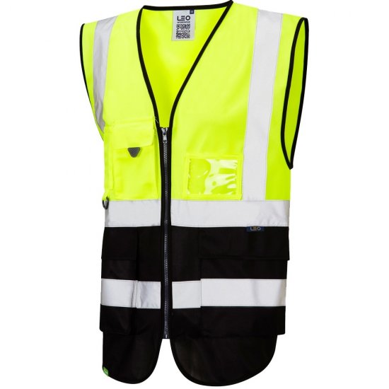 Leo Lynton Ecoviz Superior Waistcoat Hi-Vis Yellow/Black - Darba apģērbs - Darba apģērbs - 3XL-10XL