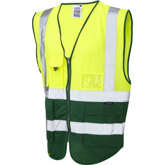 Leo Lynton Ecoviz Superior Waistcoat Hi-Vis Yellow/Green - Darba apģērbs - Darba apģērbs - 3XL-10XL