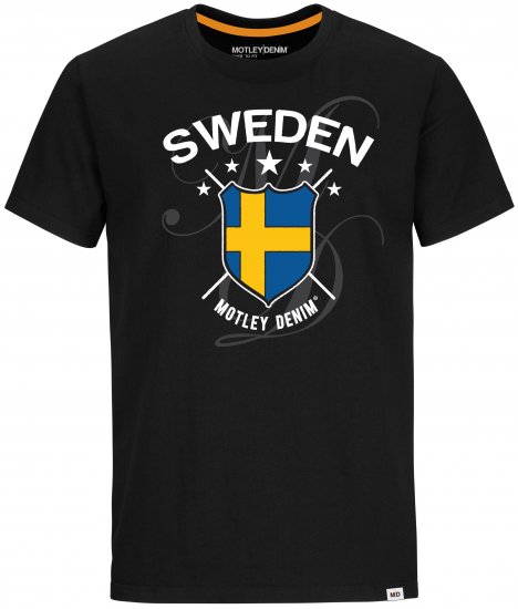 Motley Denim Sweden T-shirt Black - T-krekli - T-krekli - 2XL-14XL