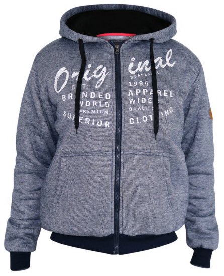 D555 Murdoch Sherpa Lined Hoodie - Džemperi un džemperi ar kapuci - Džemperi - 2XL-14XL