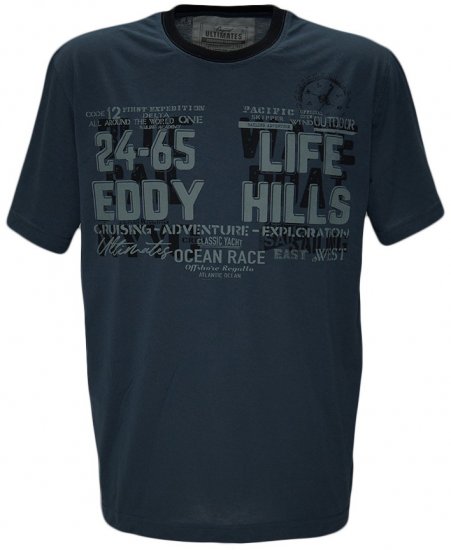 EDDY HILLS Life T-shirt Navy - T-krekli - T-krekli - 2XL-14XL
