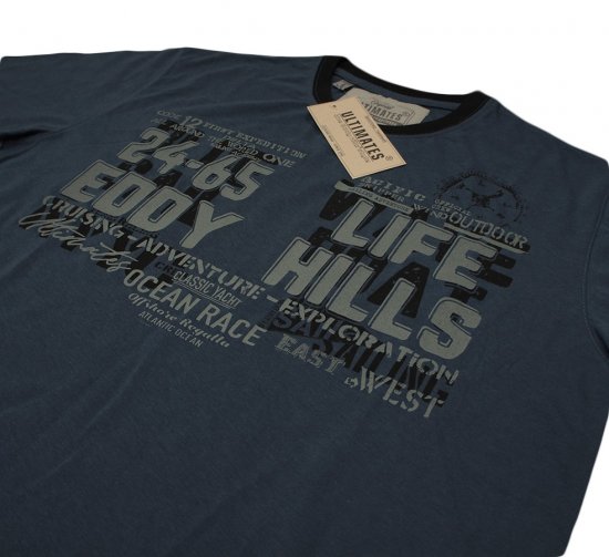 EDDY HILLS Life T-shirt Navy - T-krekli - T-krekli - 2XL-14XL