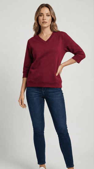 Nora Mikken GELINA Sweater Burgundy - SIEVIEŠU APĢĒRBS XS-XXL - 