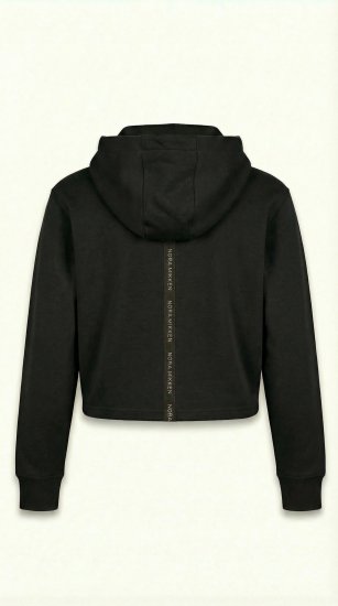 Nora Mikken KAMILLA Cropped Hoodie Black - SIEVIEŠU APĢĒRBS XS-XXL - 