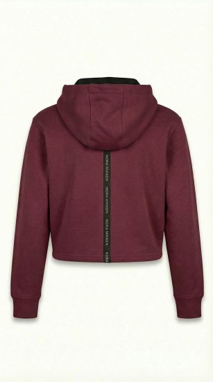 Nora Mikken KAMILLA Cropped Hoodie Burgundy - SIEVIEŠU APĢĒRBS XS-XXL - 