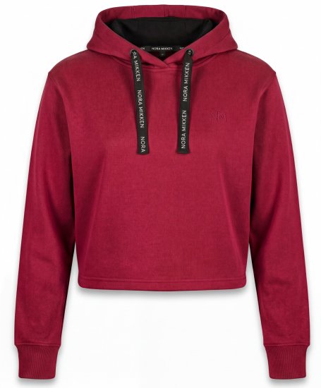 Nora Mikken KAMILLA Cropped Hoodie Burgundy - SIEVIEŠU APĢĒRBS XS-XXL - 