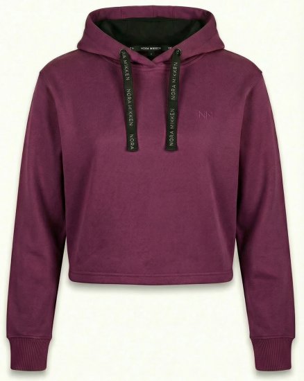 Nora Mikken KAMILLA Cropped Hoodie Mauve Wine - SIEVIEŠU APĢĒRBS XS-XXL - 