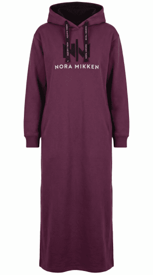 Nora Mikken MARI Maxi Hoodie Dress Mauve Wine - SIEVIEŠU APĢĒRBS XS-XXL - 