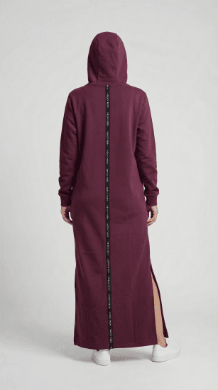 Nora Mikken MARI Maxi Hoodie Dress Mauve Wine - SIEVIEŠU APĢĒRBS XS-XXL - 