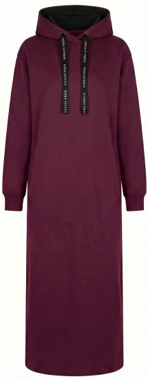 Nora Mikken MARTINA Maxi Hoodie Dress Mauve Wine - SIEVIEŠU APĢĒRBS XS-XXL - 