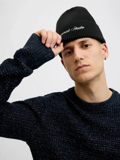 Jack & Jones Norrebro Adīta cepure Melns - Adītās cepures - 