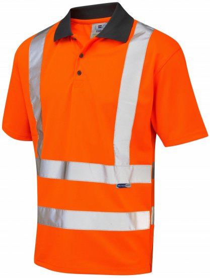 Leo Rockham Coolviz Polo Shirt Hi-Vis Orange - Darba apģērbs - Darba apģērbs - 3XL-10XL
