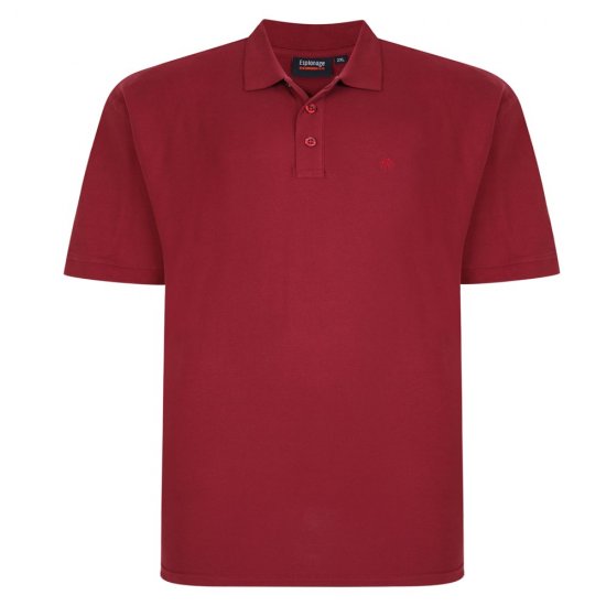 Espionage P074C Īsroku Polo Krekls Vīnsarkans - Polo krekli - Polo krekli - 2XL-8XL