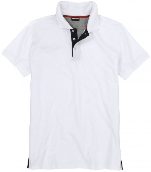 Adamo Pablo Comfort fit Polo Shirt White - Polo krekli - Polo krekli - 2XL-8XL