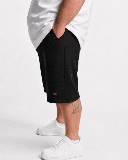 Motley Denim Paris Sweatshorts Black - Sporta bikses un šorti - Sporta bikses un Sporta šorti - 2XL-12XL