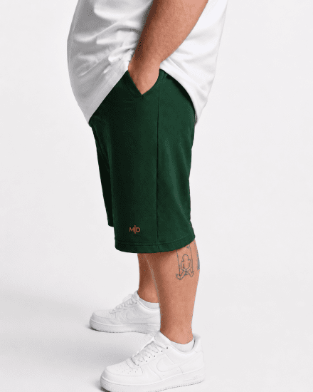 Motley Denim Paris Sweatshorts Racing Green - Sporta bikses un šorti - Sporta bikses un Sporta šorti - 2XL-12XL