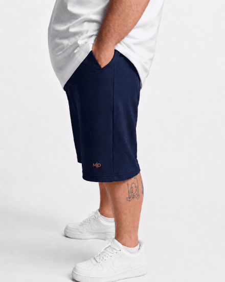 Motley Denim Paris Sweatshorts Navy - Sporta bikses un šorti - Sporta bikses un Sporta šorti - 2XL-12XL