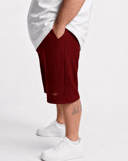 Motley Denim Paris Sweatshorts Red - Sporta bikses un šorti - Sporta bikses un Sporta šorti - 2XL-12XL