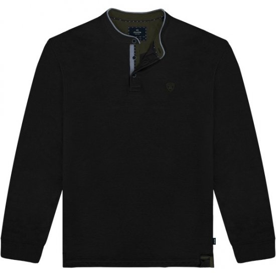 Double Outfitters PS-3099 Polo Shirt Mao Collar Black - Polo krekli - Polo krekli - 2XL-8XL