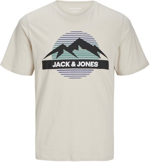 Jack & Jones PEAK T-Shirt Gray - T-krekli - T-krekli - 2XL-14XL