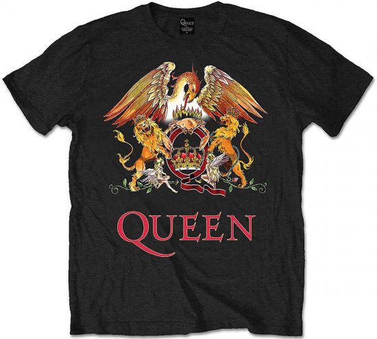 Queen Classic Crest T-shirt Black - T-krekli - T-krekli - 2XL-14XL