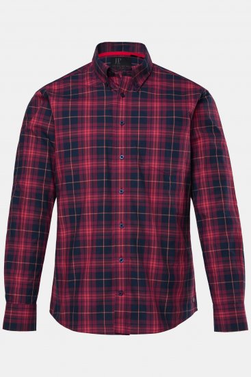 JP1880 Checked Shirt Long Sleeve Red - Krekli - Krekli - 2XL-8XL