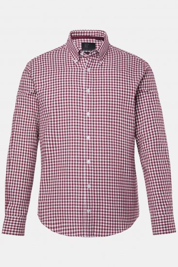 JP1880 Checked Flannel Shirt Long Sleeve Light Red - Krekli - Krekli - 2XL-8XL