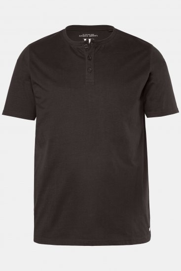 JP1880 Henley Basic T-Shirt with Buttons Brown - T-krekli - T-krekli - 2XL-14XL
