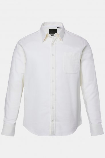 JP1880 Checked Flannel Shirt Long Sleeve Creamy White - Krekli - Krekli - 2XL-8XL