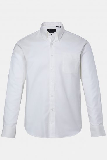 JP1880 Oxford Shirt Flexnamic Long Sleeve Snow White - Krekli - Krekli - 2XL-8XL