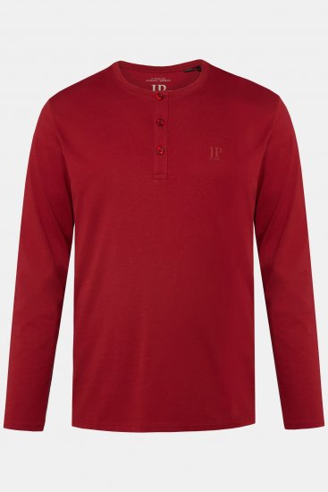 JP1880 Henley T-shirt Long Sleeve Red - T-krekli - T-krekli - 2XL-14XL