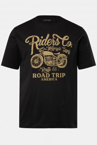 JP1880 T-Shirt Motorcycle Print Black - T-krekli - T-krekli - 2XL-14XL